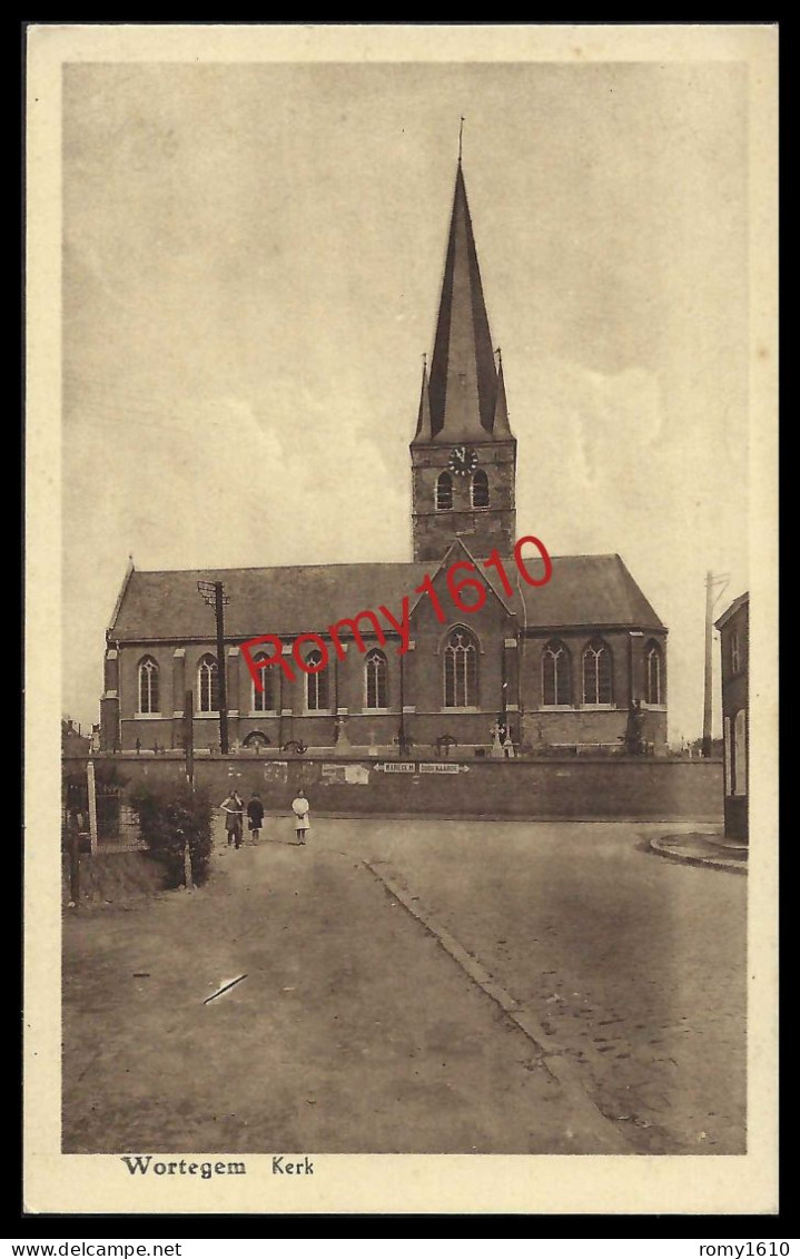 Wortegem - Petegem.  Kerk. Eglise, Cimetière. Enfants. - Wortegem-Petegem