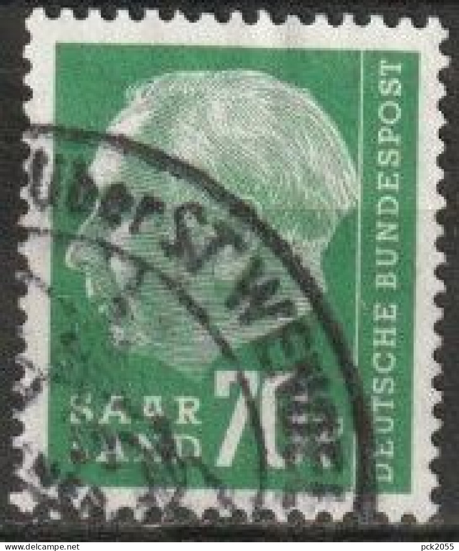 Saarland 1958 MiNr.423  O Gestempelt  Bundespräsident Theodor Heuss ( A1917) - Gebruikt