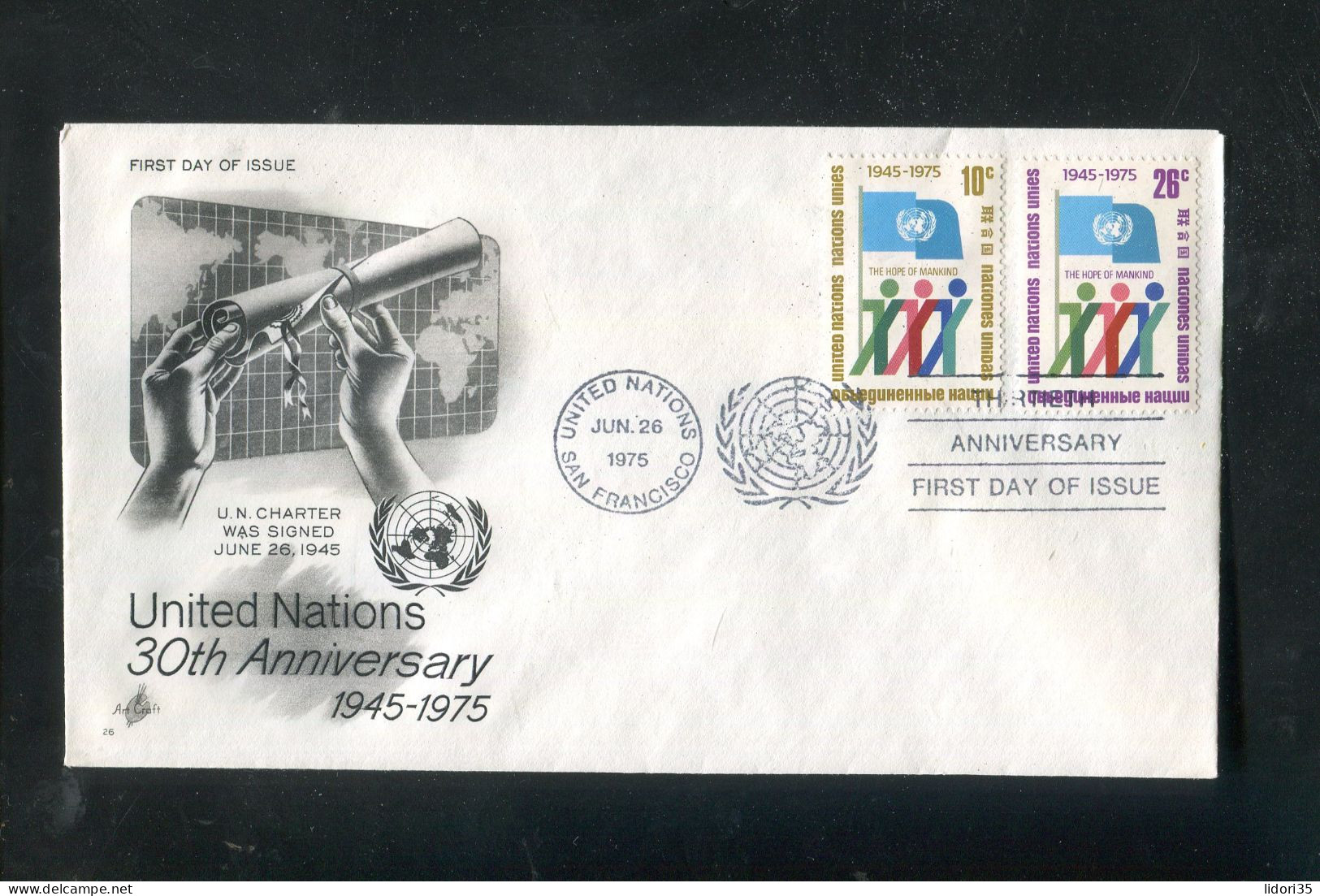 "UNO-N.Y." 1975, Mi. 283/284 FDC (70147) - FDC