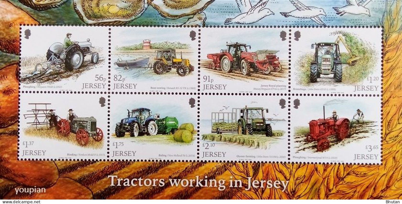 Jersey 2022, Tractors Working In Jersey, MNH S/S - Jersey