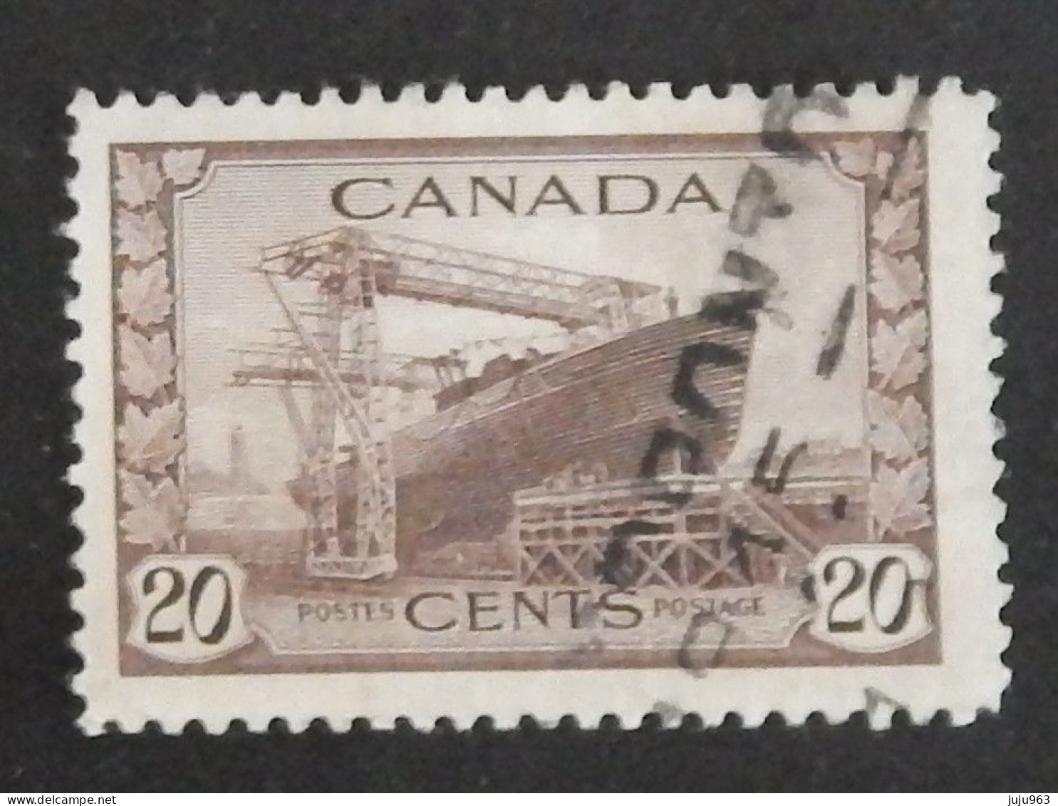 CANADA YT 216 OBLITÉRÉ "CORVETTE" ANNÉES 1943/1948 - Used Stamps