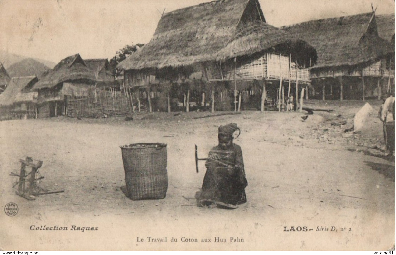 LAOS -- Le Travail Du Coton Au  HUA PAHN - Laos