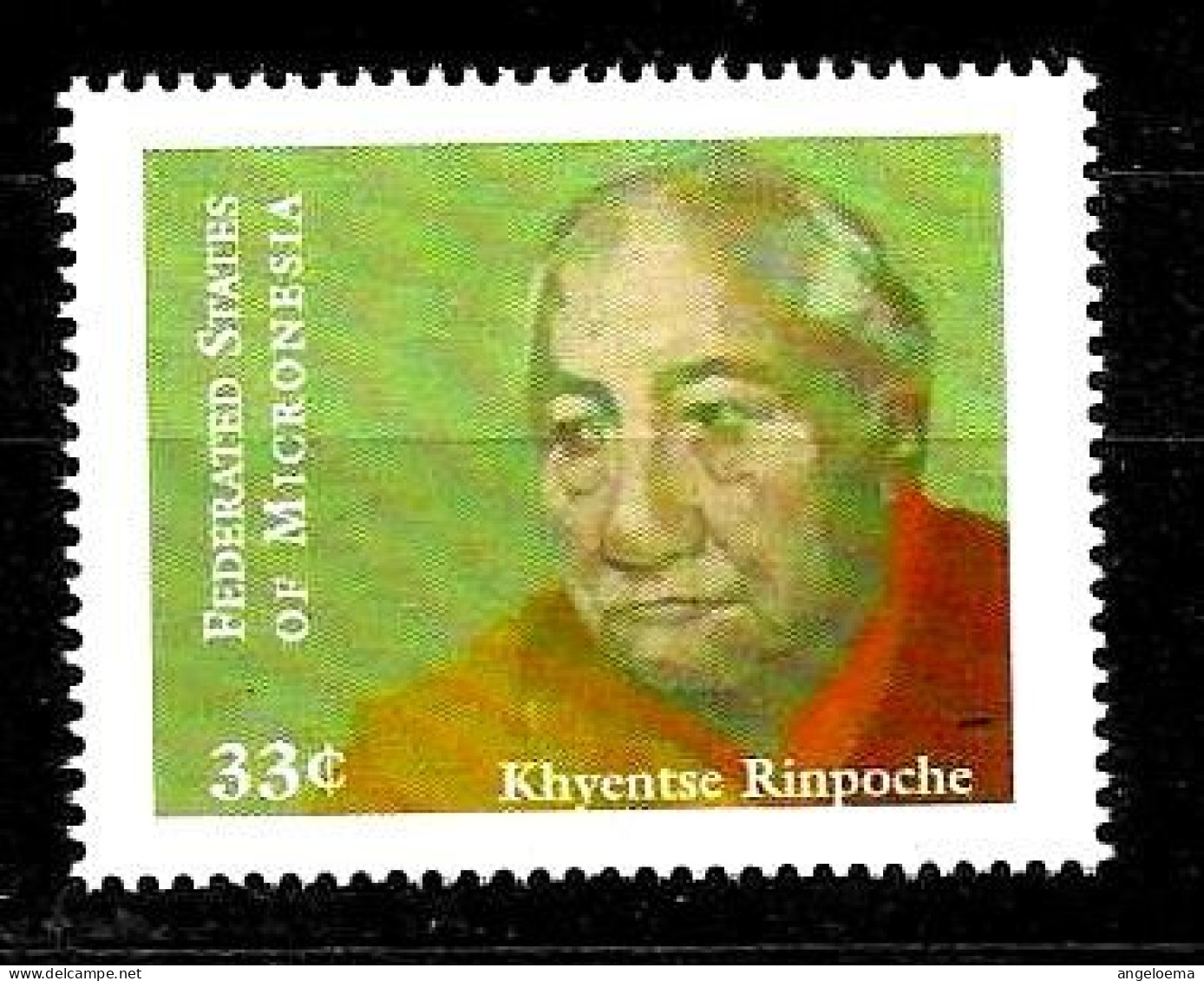 MICRONESIA - 1999 KHVENTSE RINPOCHE Maestro E Poeta Buddhista Tibetano Nuovo** MNH - Buddhismus