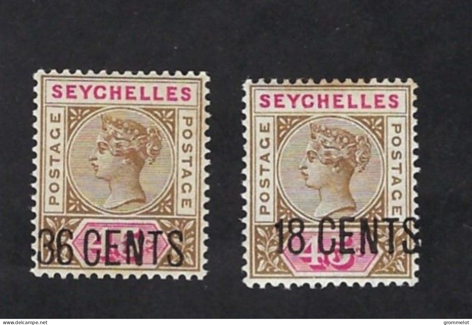 SEYCHELLES Yvert 18-19 (SG26-27 ) 1896 Neufs  Marque De Charnière (Mint *)Très Beaux, Very Fine - Seychellen (...-1976)