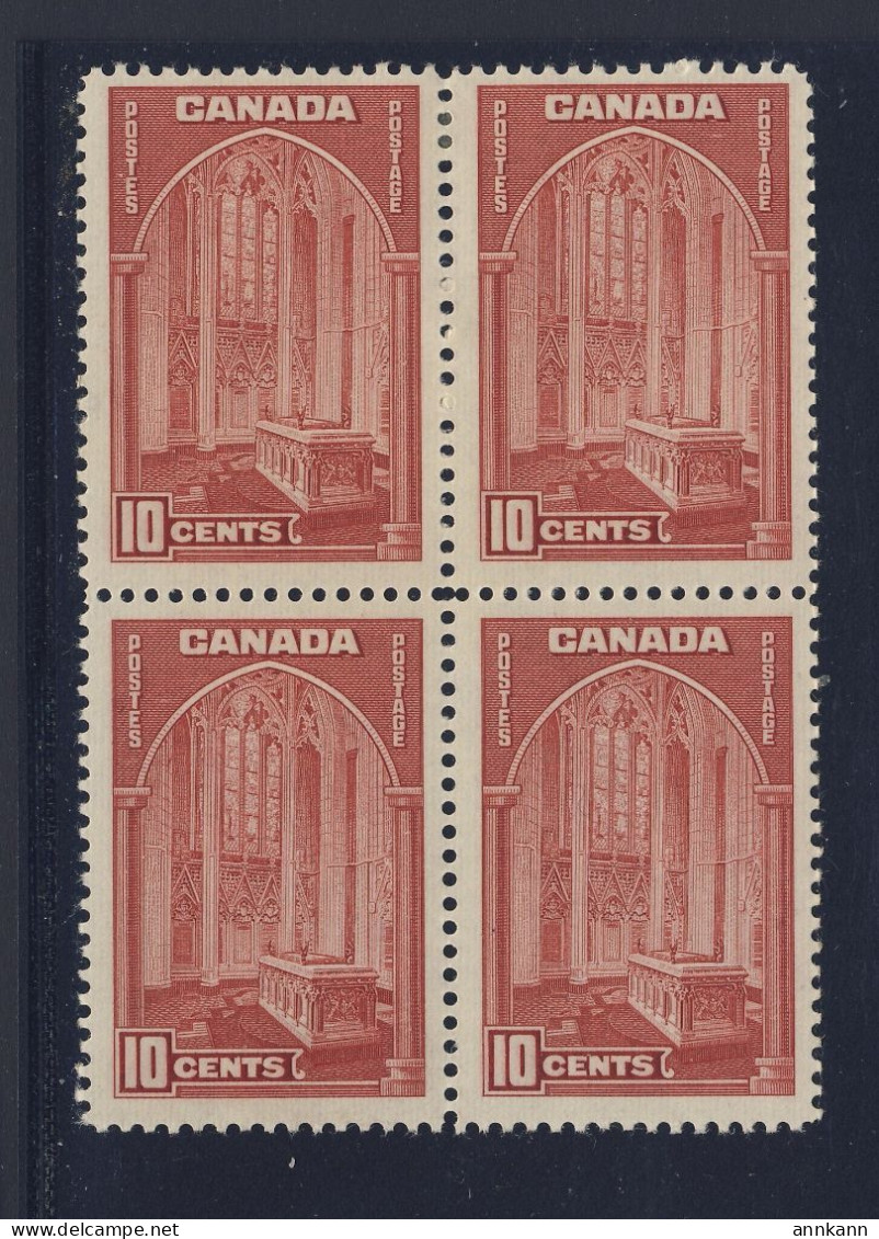 4x Canada Stamps #241a -10c Block Of 4 2xMNH 2xMH VF Guide Value = $50.00 - Blokken & Velletjes