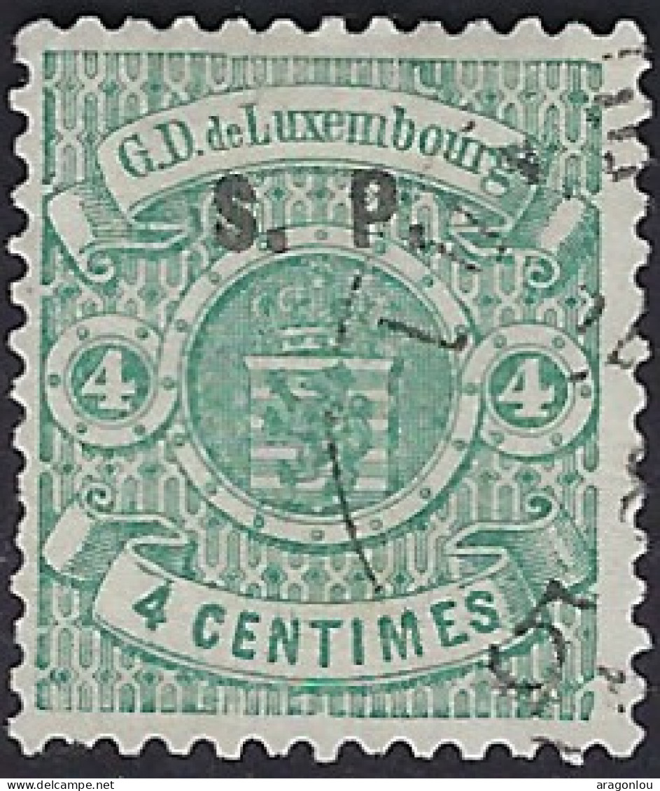 Luxembourg - Luxemburg - Timbres -  Armoires  1881   4C.  °  Certifié F.S.P.L.    S.P.    Michel    VC. 250 ,- - 1859-1880 Stemmi