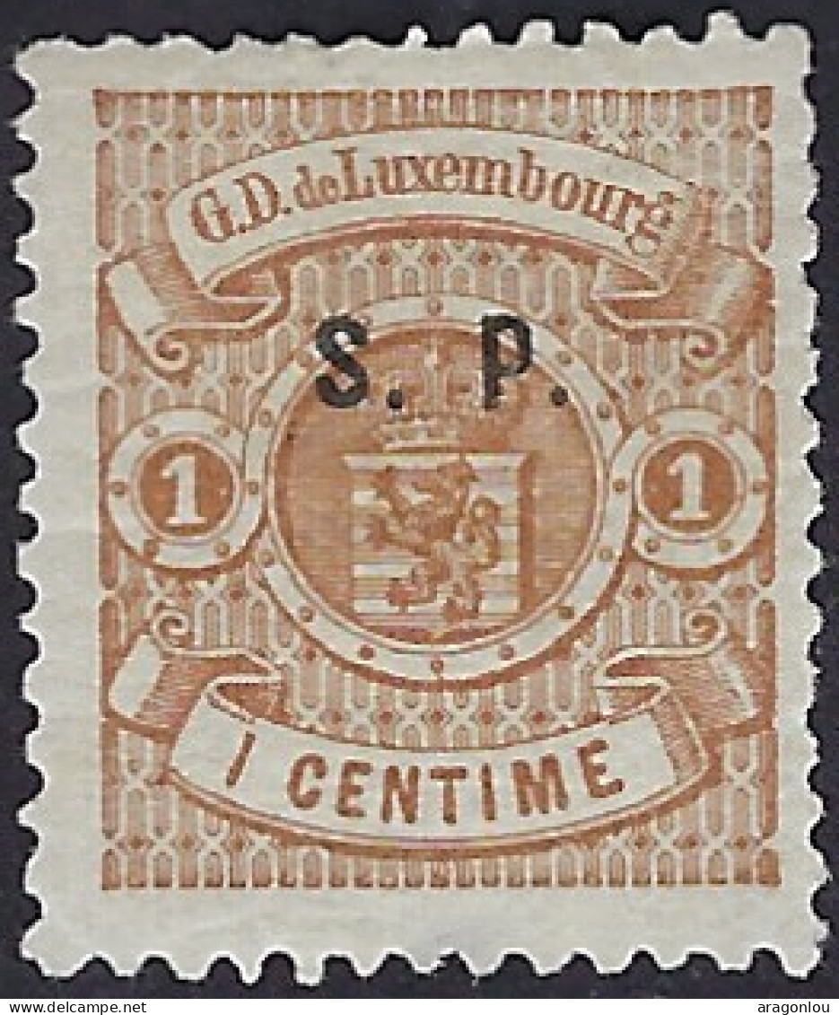 Luxembourg - Luxemburg - Timbres -  Armoires  1881   1C.  °  Certifié  Richter    S.P.    Michel 17 I - 1859-1880 Wapenschild