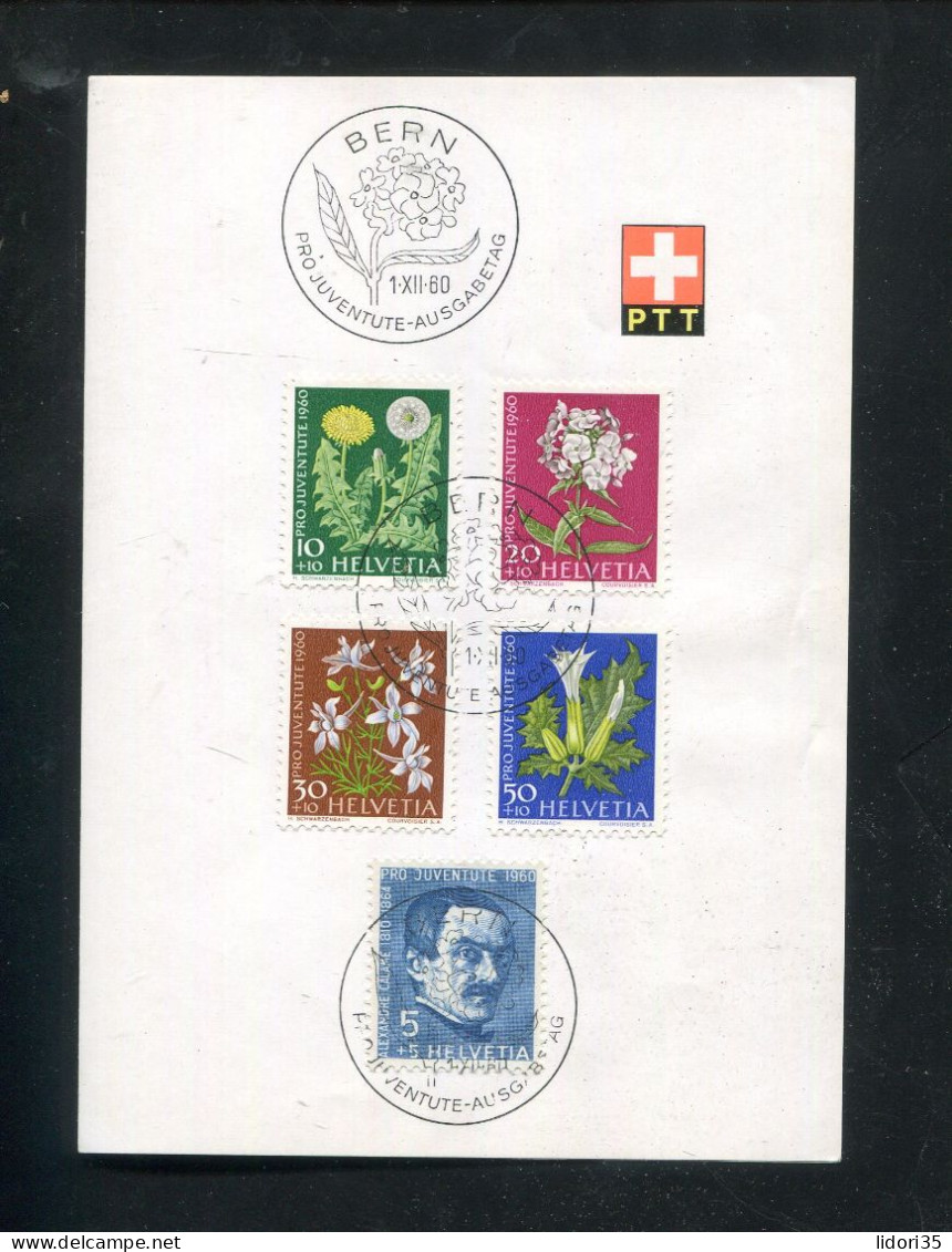 "SCHWEIZ" 1961, Mi. 742-746 "Pro Juventute" Auf PTT-Blatt, Ersttags-SSt. (70158) - Brieven En Documenten