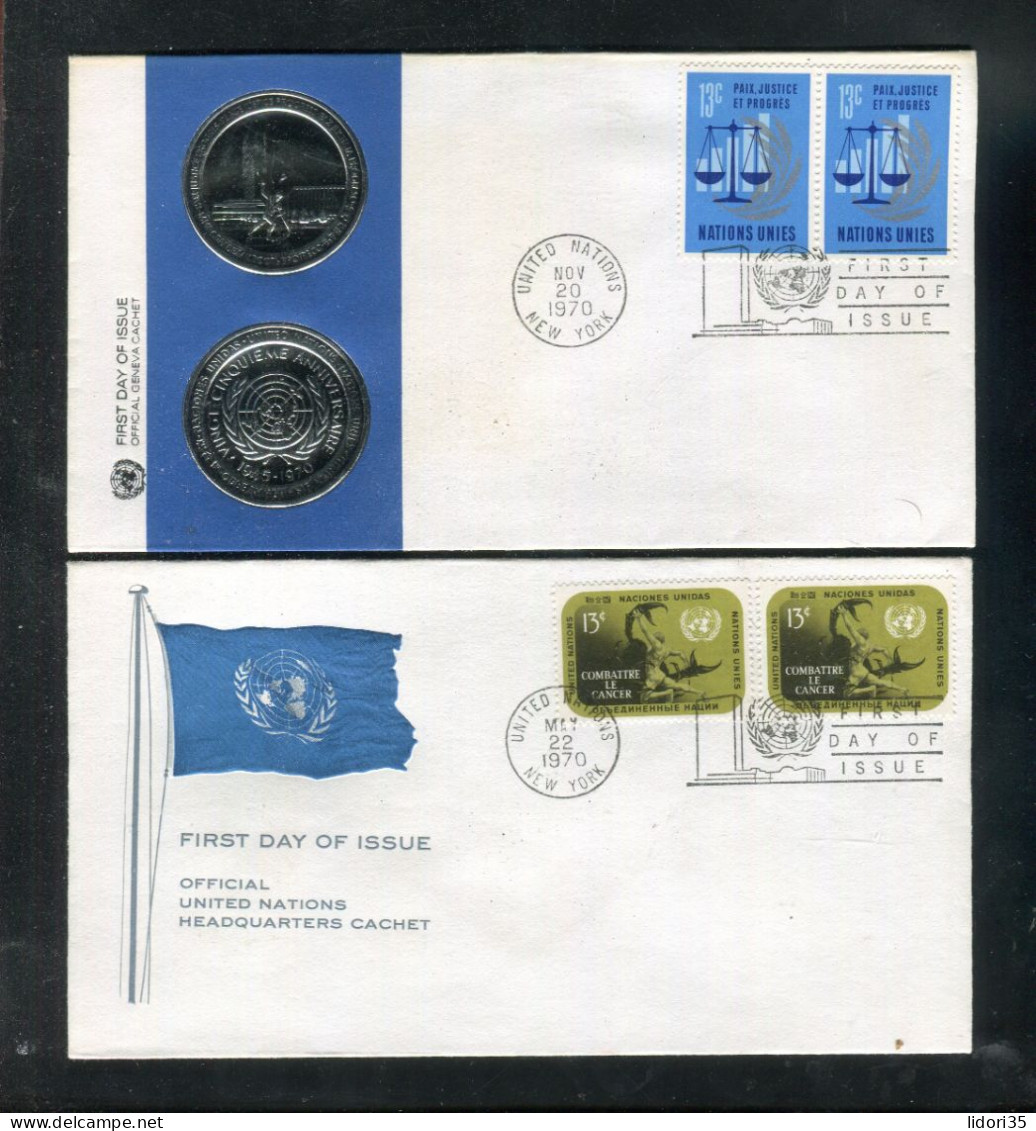 "UNO-N.Y." 1970, 2 FDC (70159) - FDC
