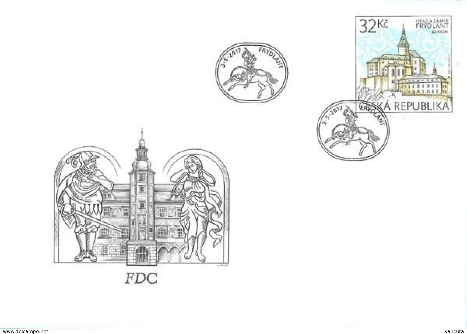 FDC 922 Czech Republic EUROPA 2017 Castle - Castillos