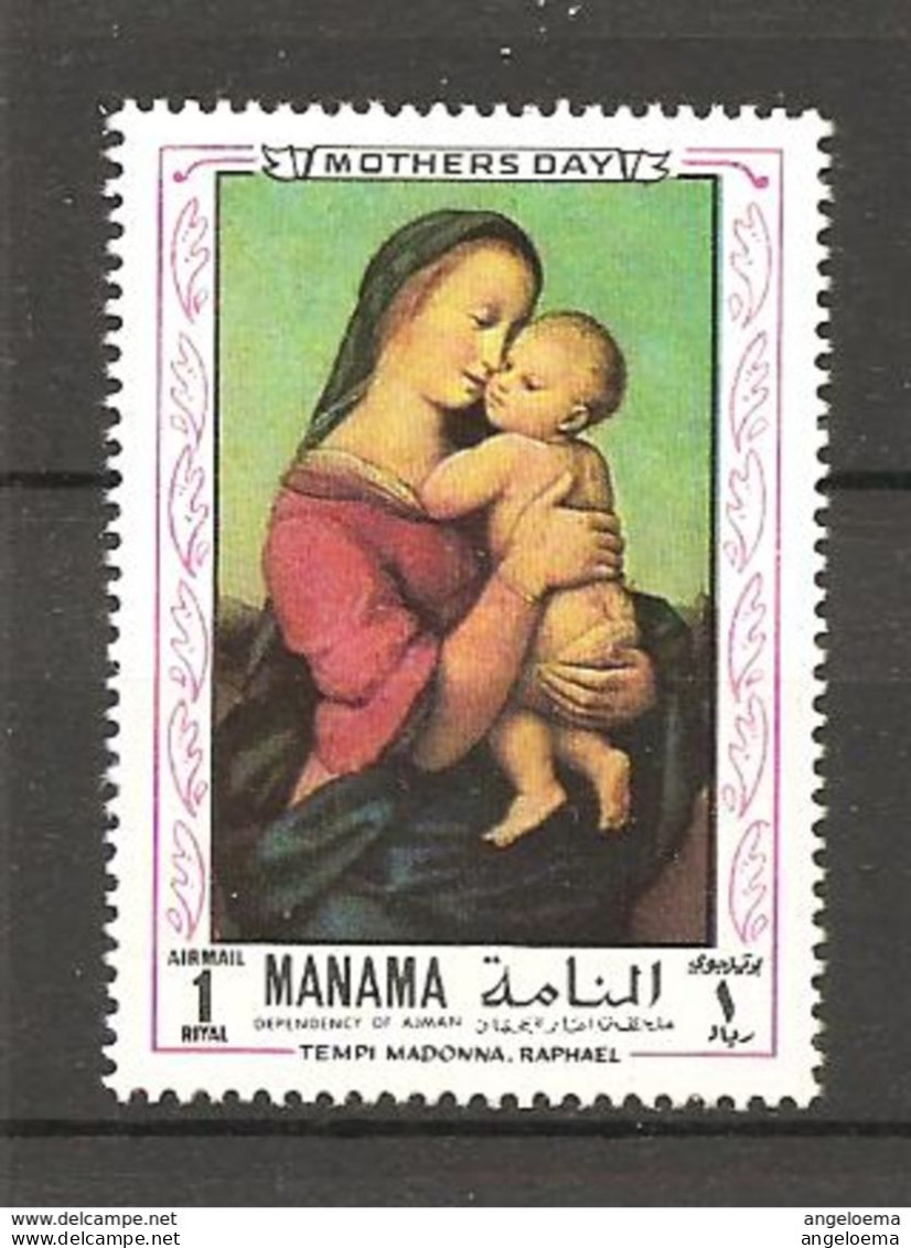 MANAMA - 1970 RAFFAELLO Madonna Tempi (Alte Pinakothek, Monaco Di Baviera) Nuovo** MNH - Madonnen