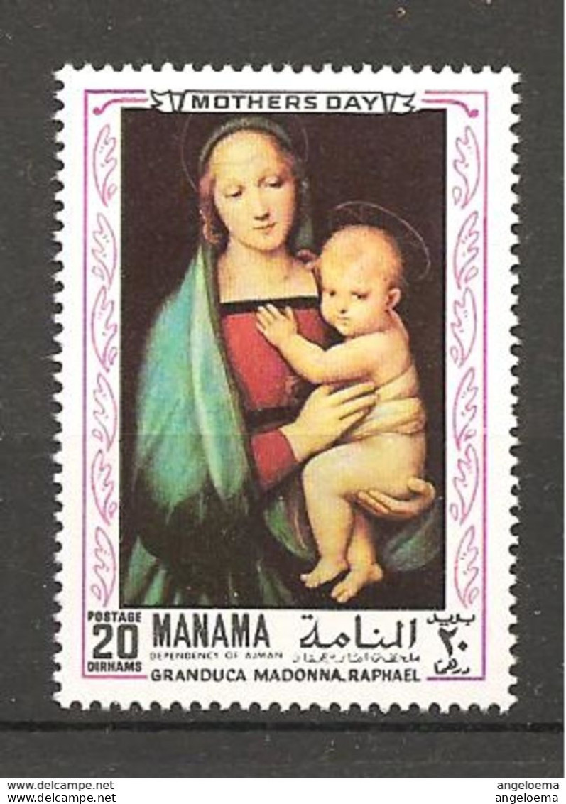 MANAMA - 1970 RAFFAELLO Madonna Del Granduca (Galleria Palatina, Firenze) Nuovo** MNH - Madones