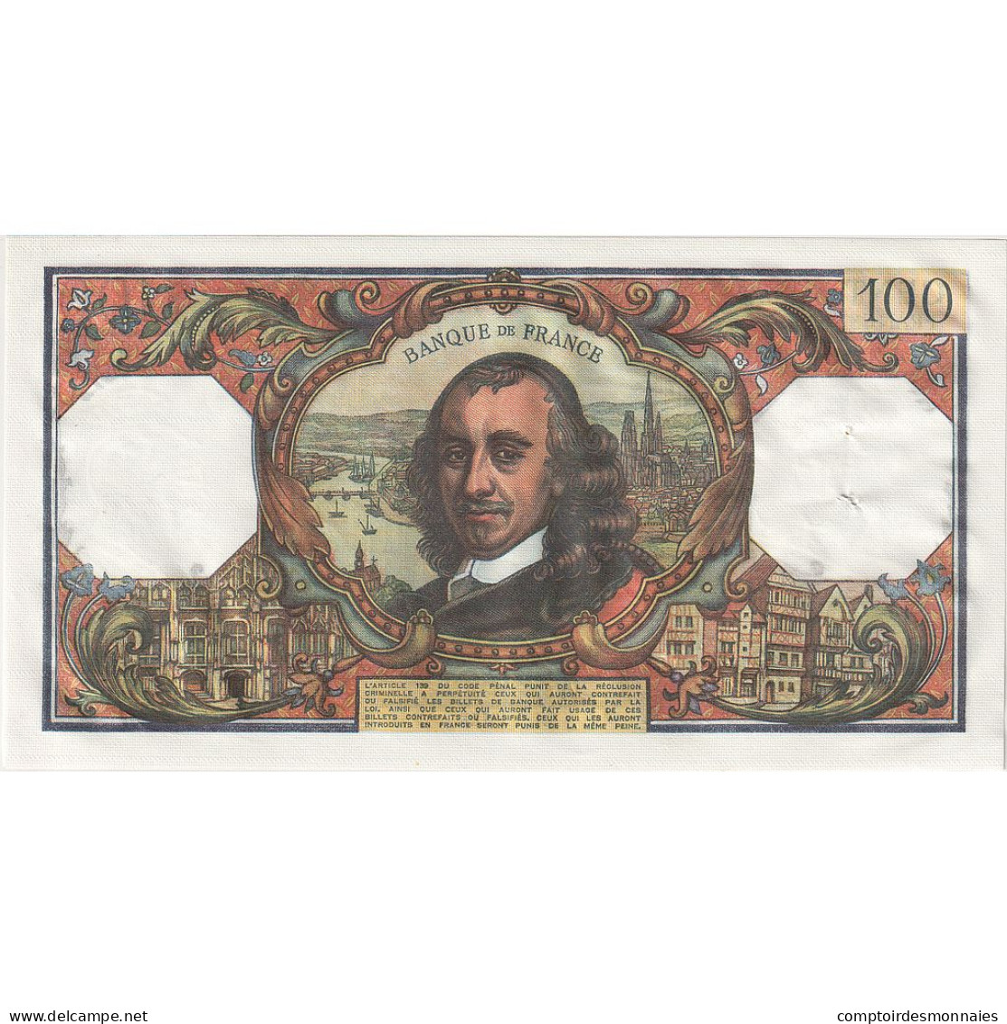 France, 100 Francs, Corneille, 1977, 49061, SPL, Fayette:65.59, KM:149f - 100 F 1964-1979 ''Corneille''