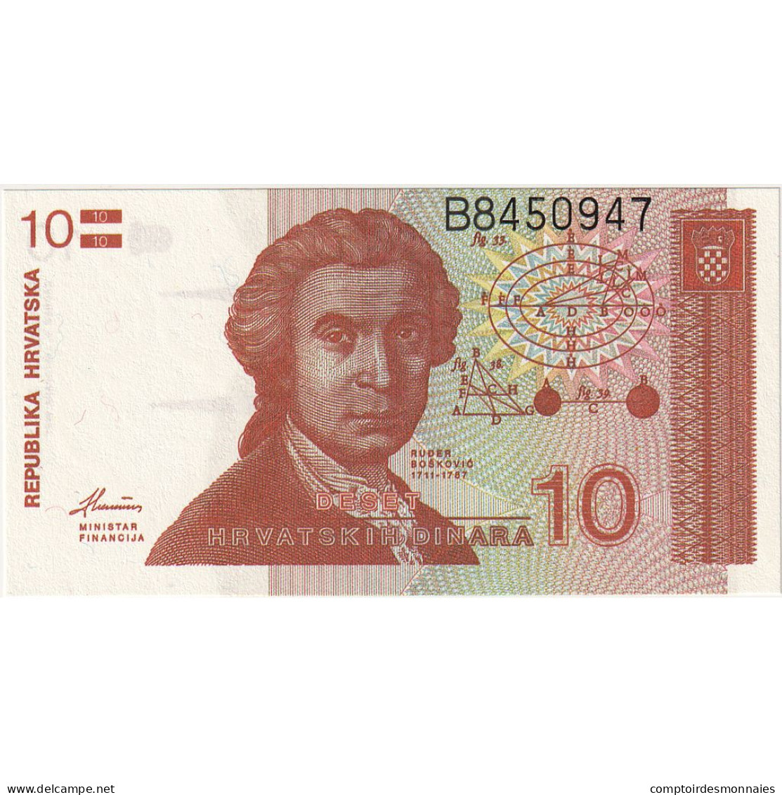 Billet, Croatie, 10 Dinara, 1991, KM:18s, NEUF - Croatie