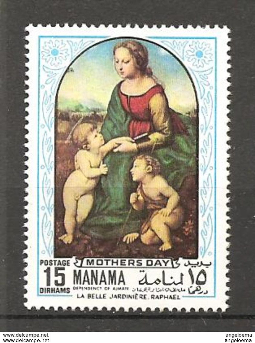 MANAMA - 1970 RAFFAELLO La Bella Giardiniera (Louvre, Parigi) Nuovo** MNH - Madonna