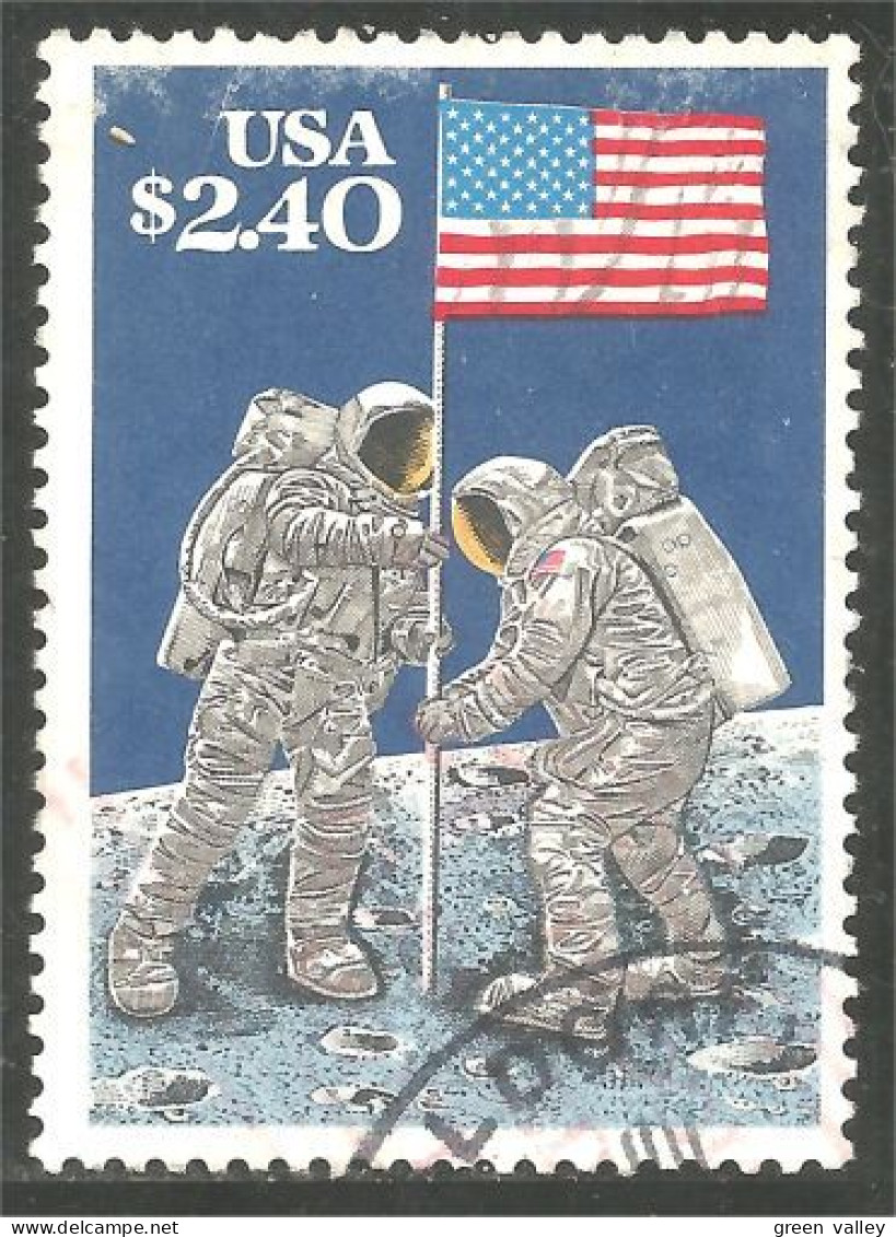 XW01-2319 USA Appolo XI Drapeau Moon Flag Lune Espace Space - United States