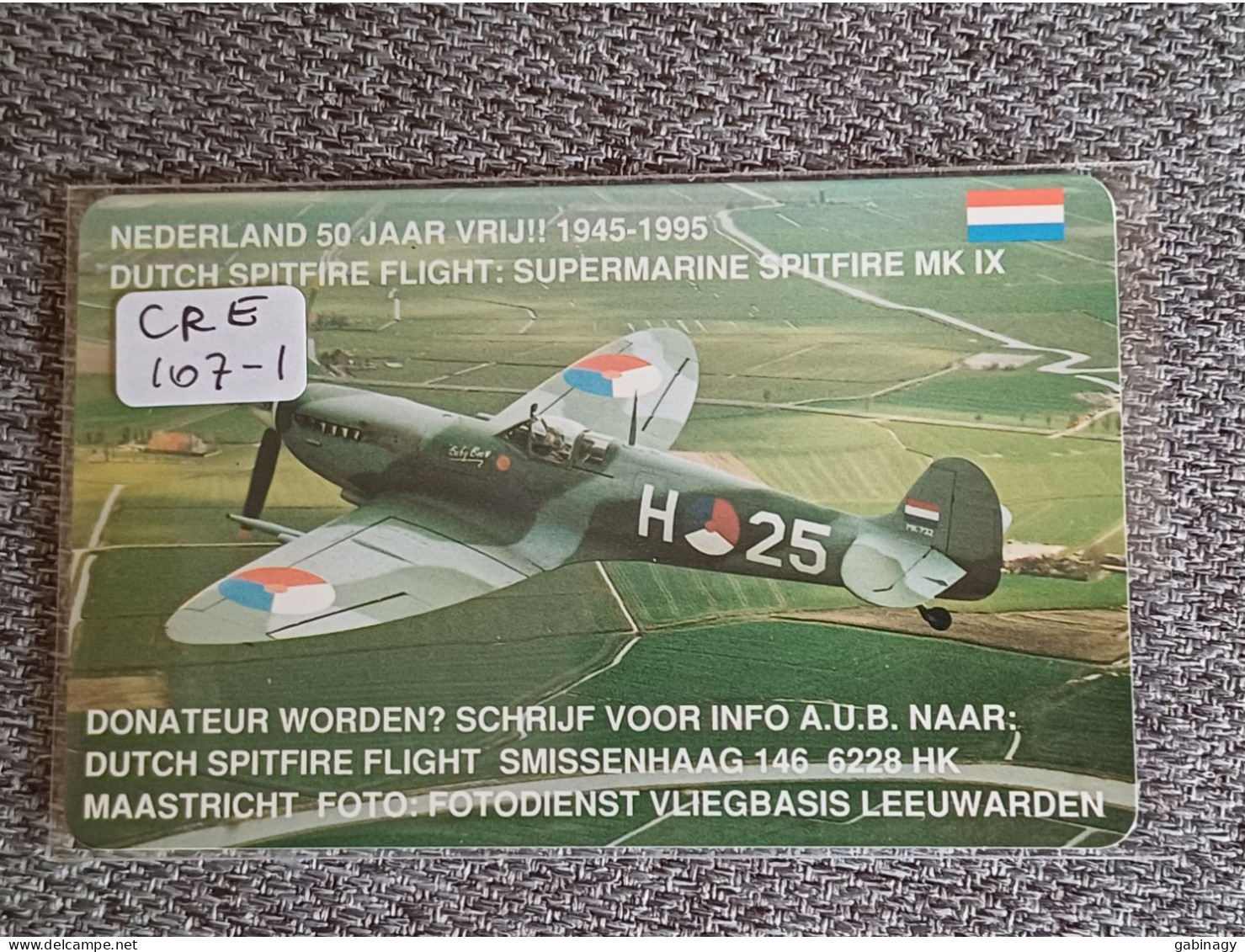 NETHERLANDS - CRE107-1 - AIRPLANE - DUTCH SPITFIRE - 1.000 EX. - Privadas