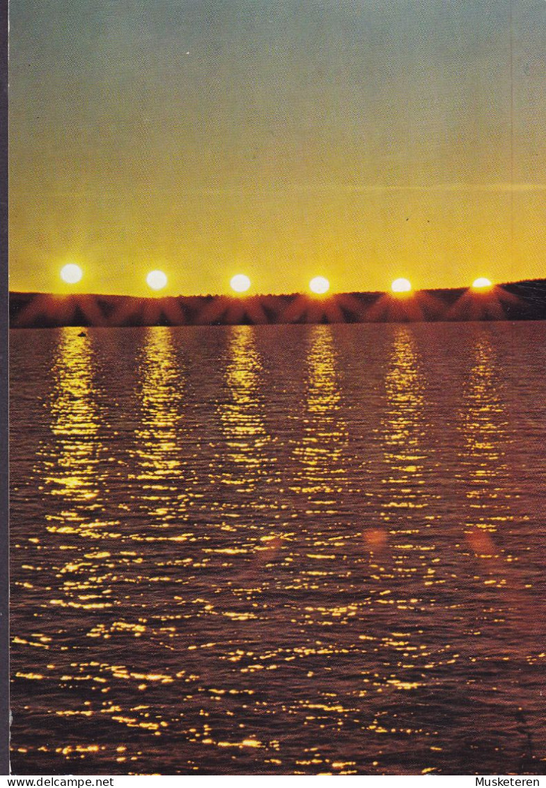 Finland PPC Suomen Lappi Finnish Lapland Midnight Sun ROWANIEMI 2001 To Denmark Bird Vogel Oiseau Stamp (2 Scans) - Finlande