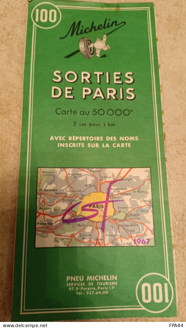 CSF  1967    PLAN SORTIES DE PARIS   Avec Répertoire Des Noms D'entreprises  CSF , Placées Sur La Carte. - Littérature & Schémas