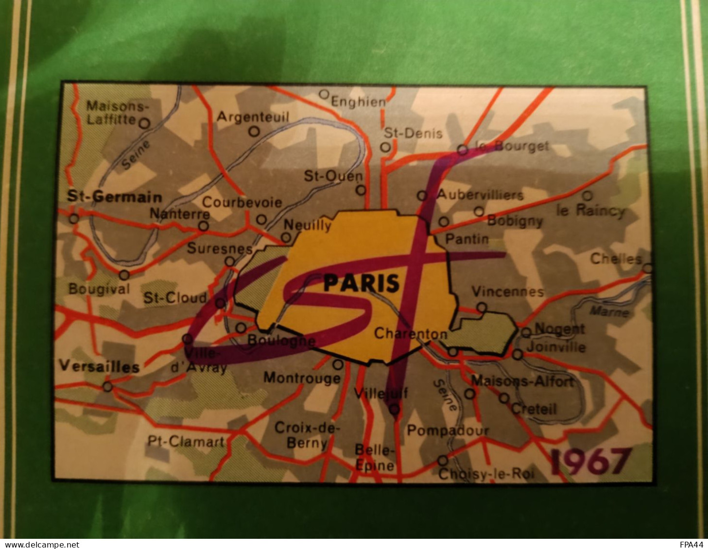 CSF  1967    PLAN SORTIES DE PARIS   Avec Répertoire Des Noms D'entreprises  CSF , Placées Sur La Carte. - Literatur & Schaltpläne