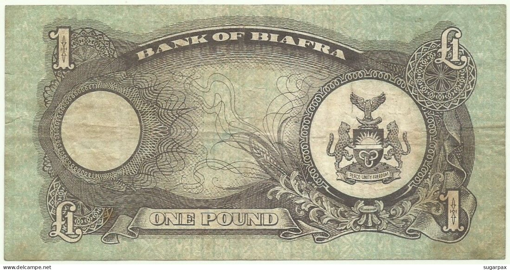 BIAFRA - 1 Pound - ND ( 1968 - 1969 ) - P 5.a - Serie DQ - NIGERIA ( Africa ) - Nigeria