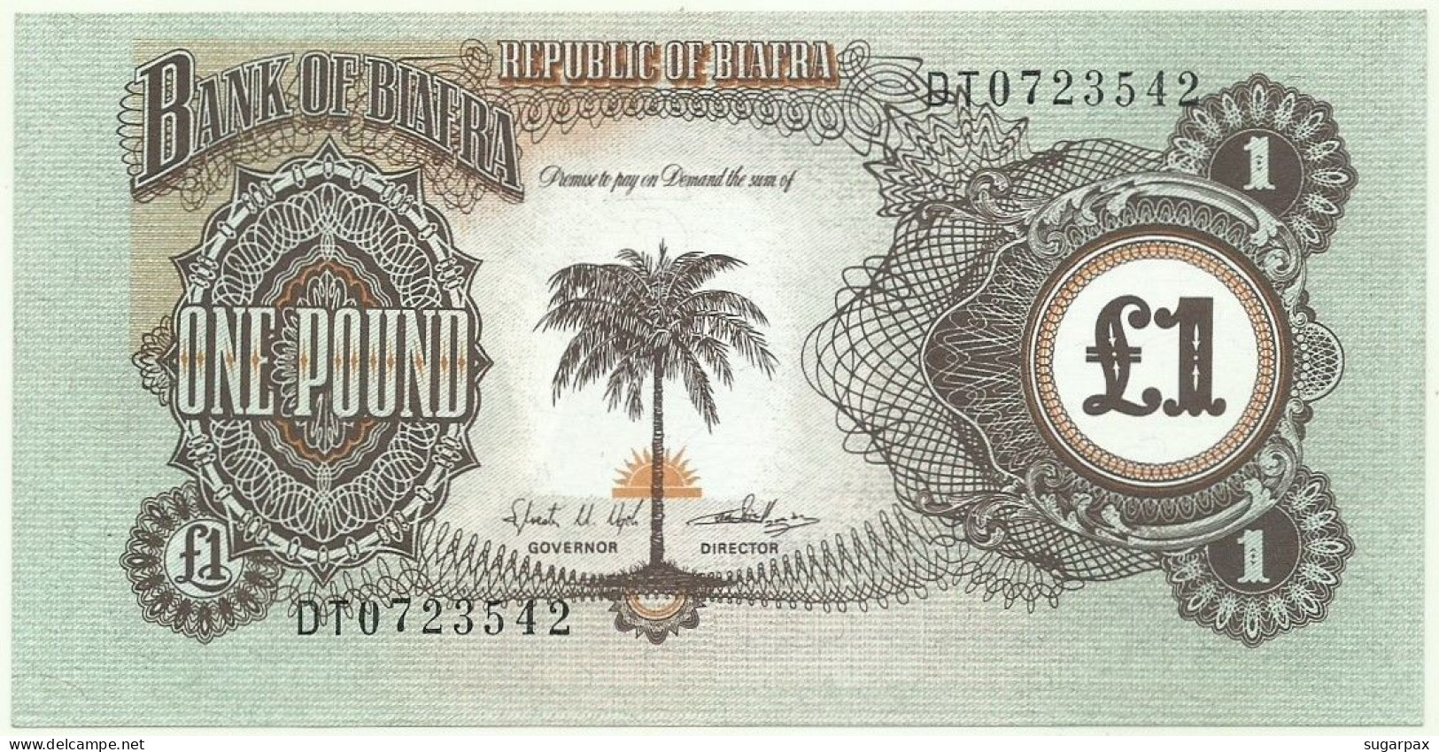 BIAFRA - 1 Pound - ND ( 1968 - 1969 ) - P 5.a - Serie DT - NIGERIA ( Africa ) - Nigeria