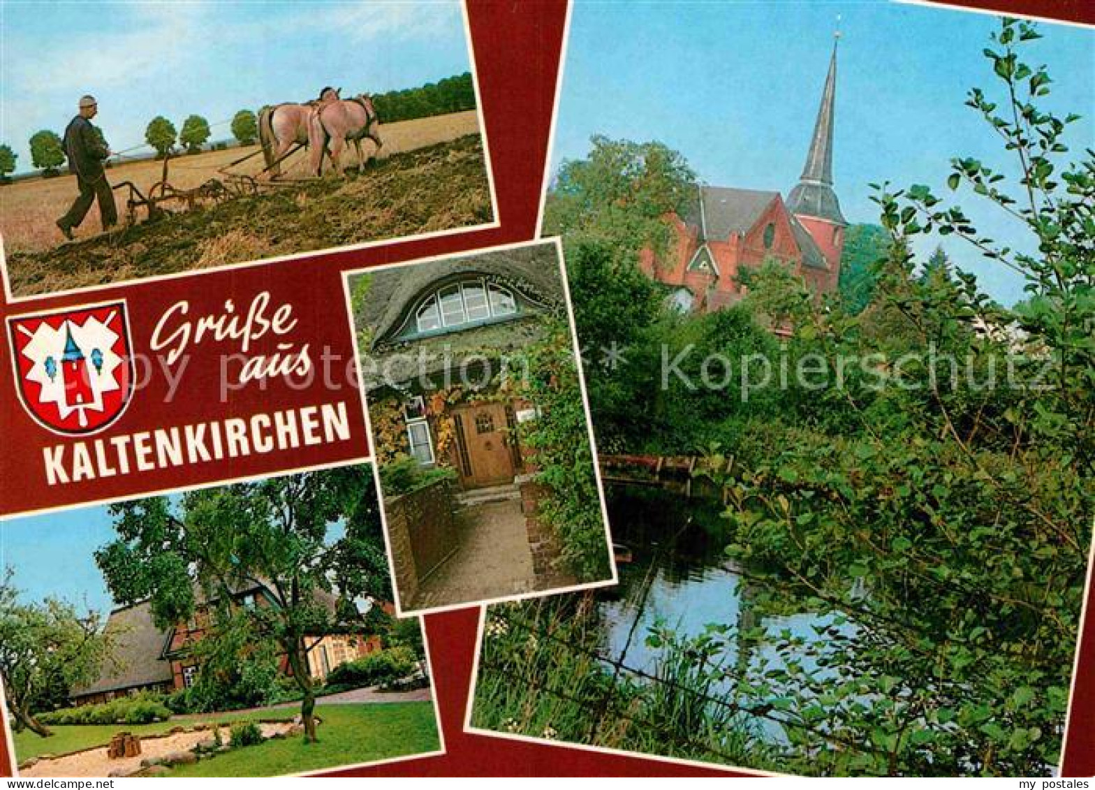 72899004 Kaltenkirchen Holstein Bauer Mit Pflugschar Kirche Dorfmotive Kaltenkir - Kaltenkirchen