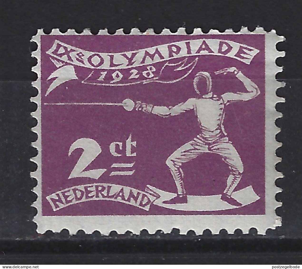 Nederland Netherlands Pays Bas Holanda 213 MLH/ongebruikt Schermen Fence Faire De L'escrime Esgrimir Olympiade 1928 - Scherma