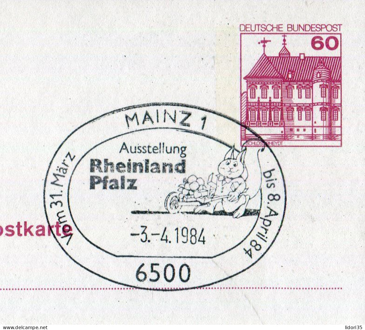 "BUNDESREPUBLIK DEUTSCHLAND" 1983, Bildpostkarte Mit Bildgleichem Stempel Ex "MAINZ" (70167) - Cartes Postales Illustrées - Oblitérées