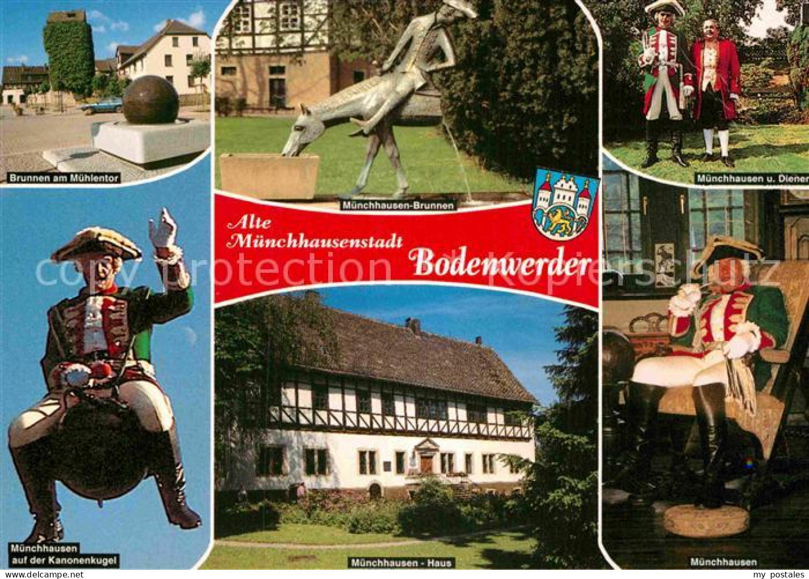 72898233 Bodenwerder Brunnen Am Muehlentor Muenchhausen Auf Der Kanonenkugel  Bo - Bodenwerder