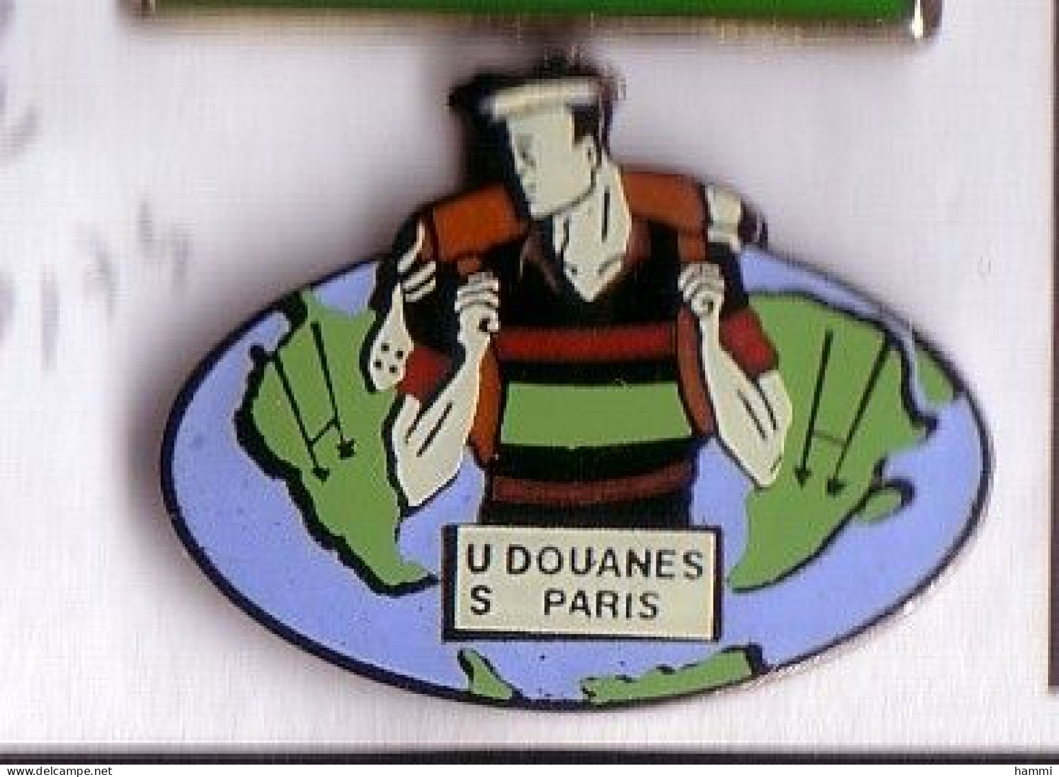 P174 Pin's Club De Rugby US Douanes De Paris Achat Immédiat - Rugby