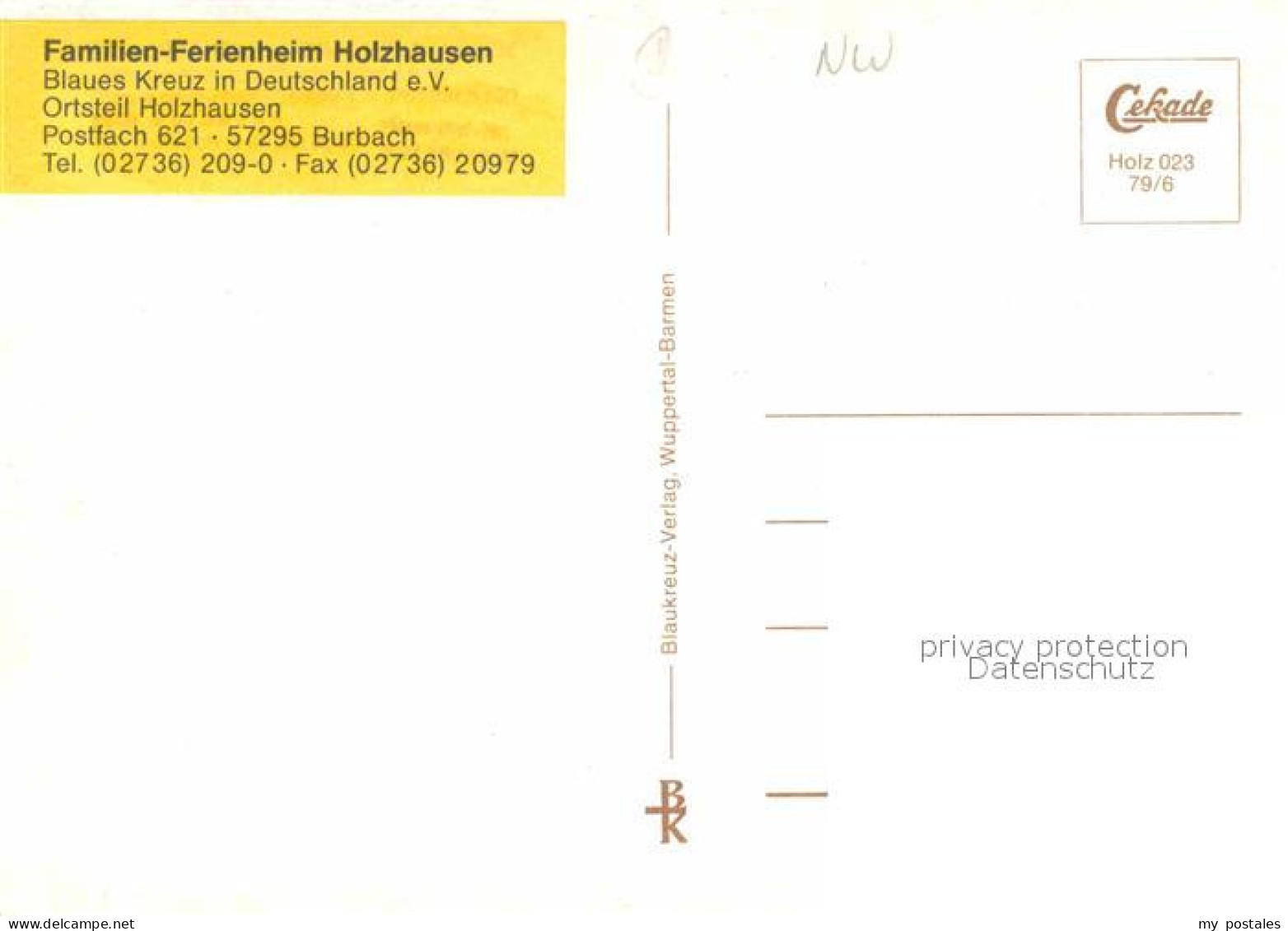 72897015 Holzhausen Burbach Familien Ferienheim Blaues Kreuz Holzhausen Burbach - Bad Laasphe