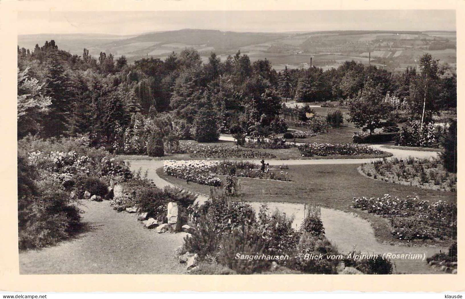 Sangerhausen - Blick Vom Alpinum (Rosarium) Gel.1941 - Sangerhausen