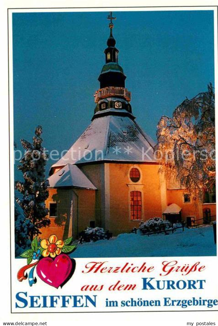 72896856 Seiffen Erzgebirge Bergkirche Abendstimmung Winter Kurort Seiffen Erzge - Seiffen