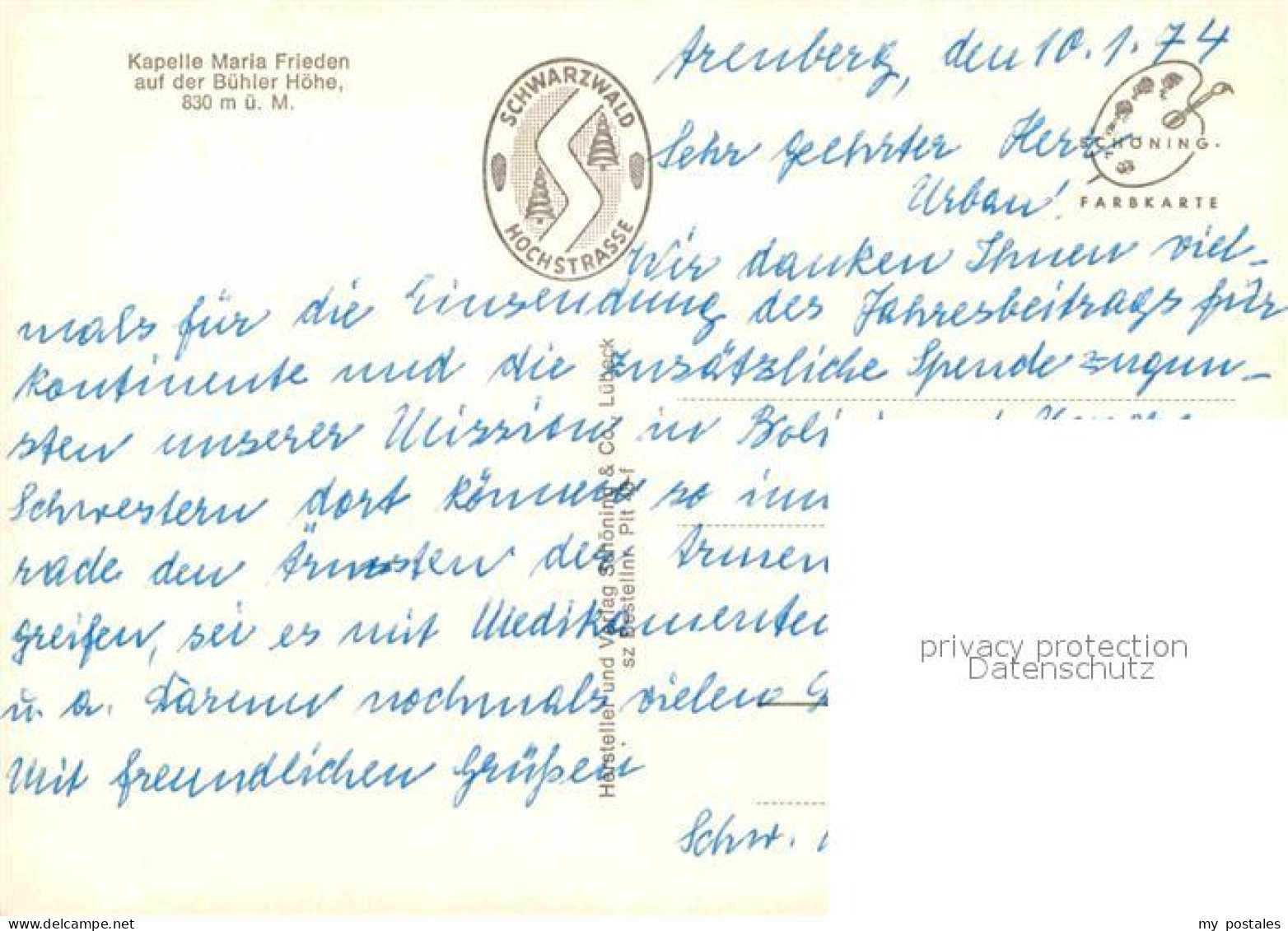 72896806 Buehl Baden Kapelle Maria Frieden Buehler Hoehe Buehl - Bühl