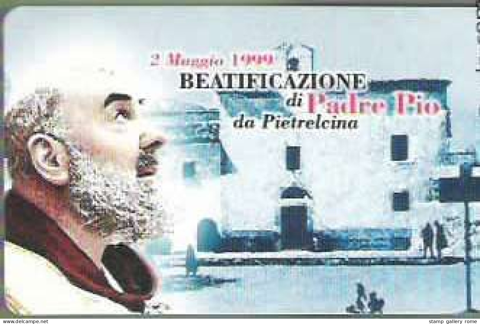 TELECOM -  BEATIFICAZIONE DI PADRE PIO -  USATA -  LIRE 10000 - GOLDEN 1161 - Publiques Figurées Ordinaires