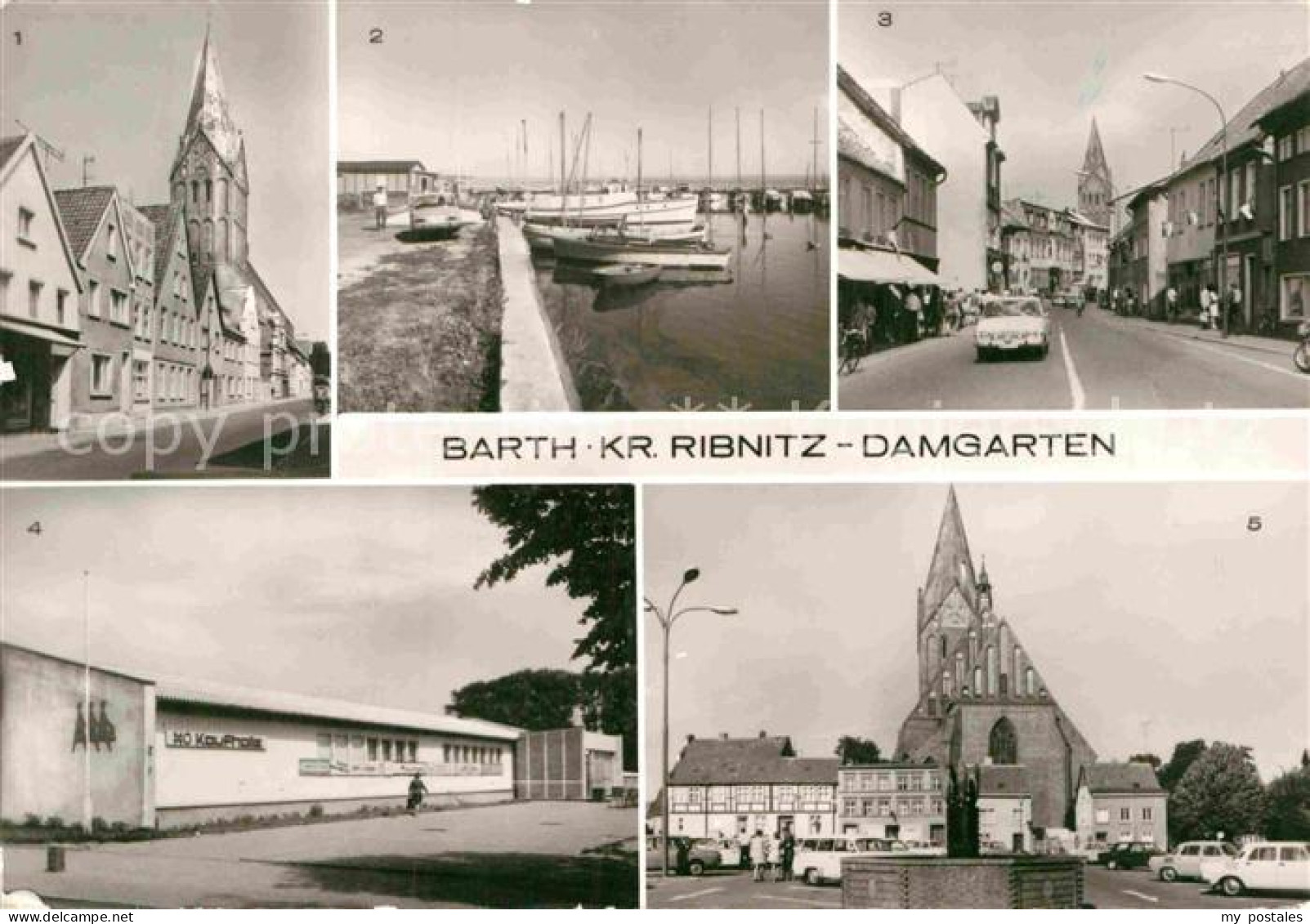 72896573 Barth Dammstr Segelbootshafen Thaelmannstr HO Kaufhalle Marktplatz St M - Barth