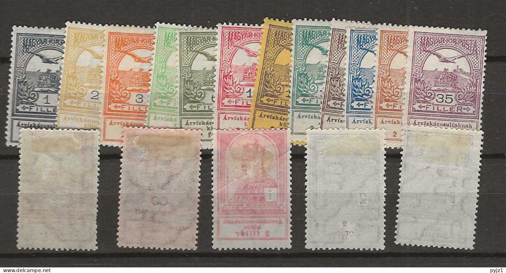 1913  MH Hungary Mi 128-144 - Unused Stamps