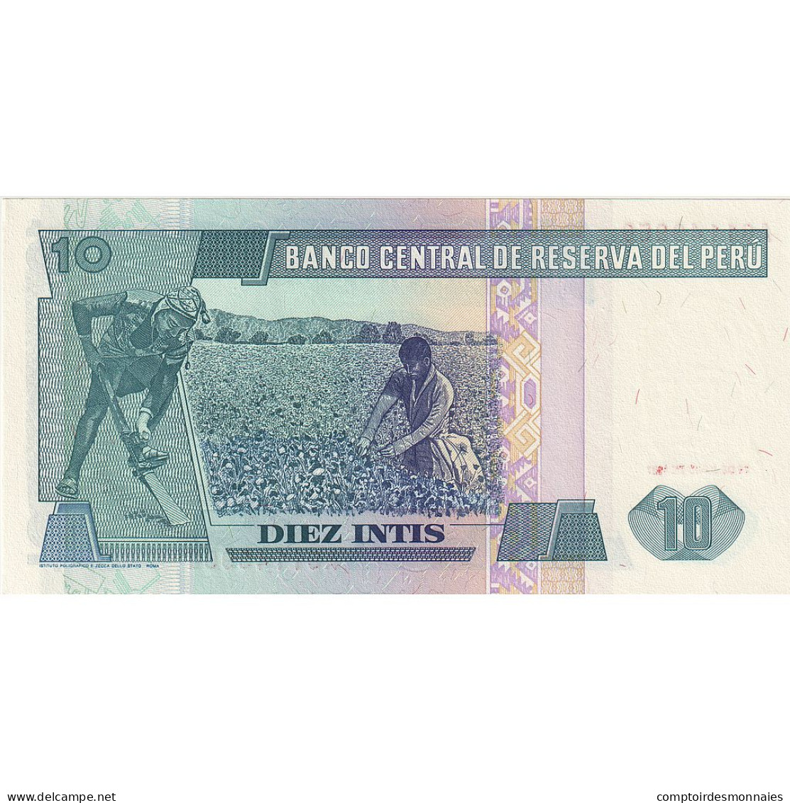 Billet, Pérou, 10 Intis, 1987-06-26, KM:129, NEUF - Pérou