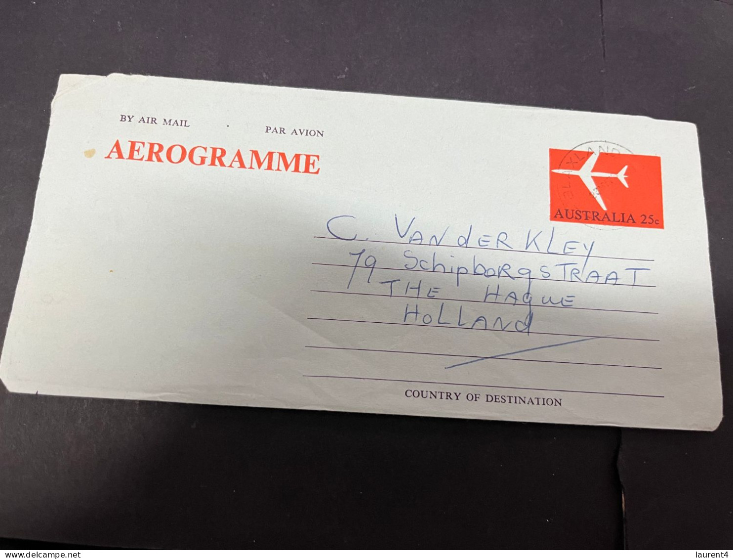 25-2-2024 (1 Y 14) Australia (1 Aerogramme Covers) 25 C (posted To Netherlands) - Aerogramme