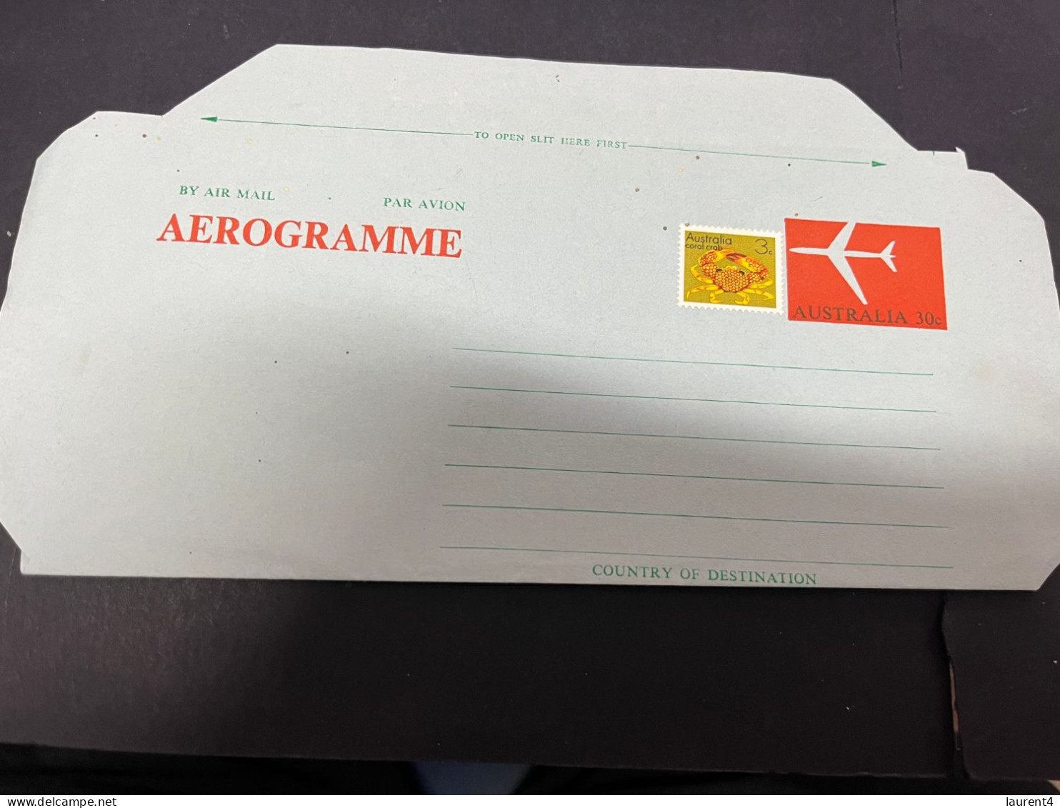 25-2-2024 (1 Y 14) Australia (1 Aerogramme Covers) 30 C + 3c - Aerogramme