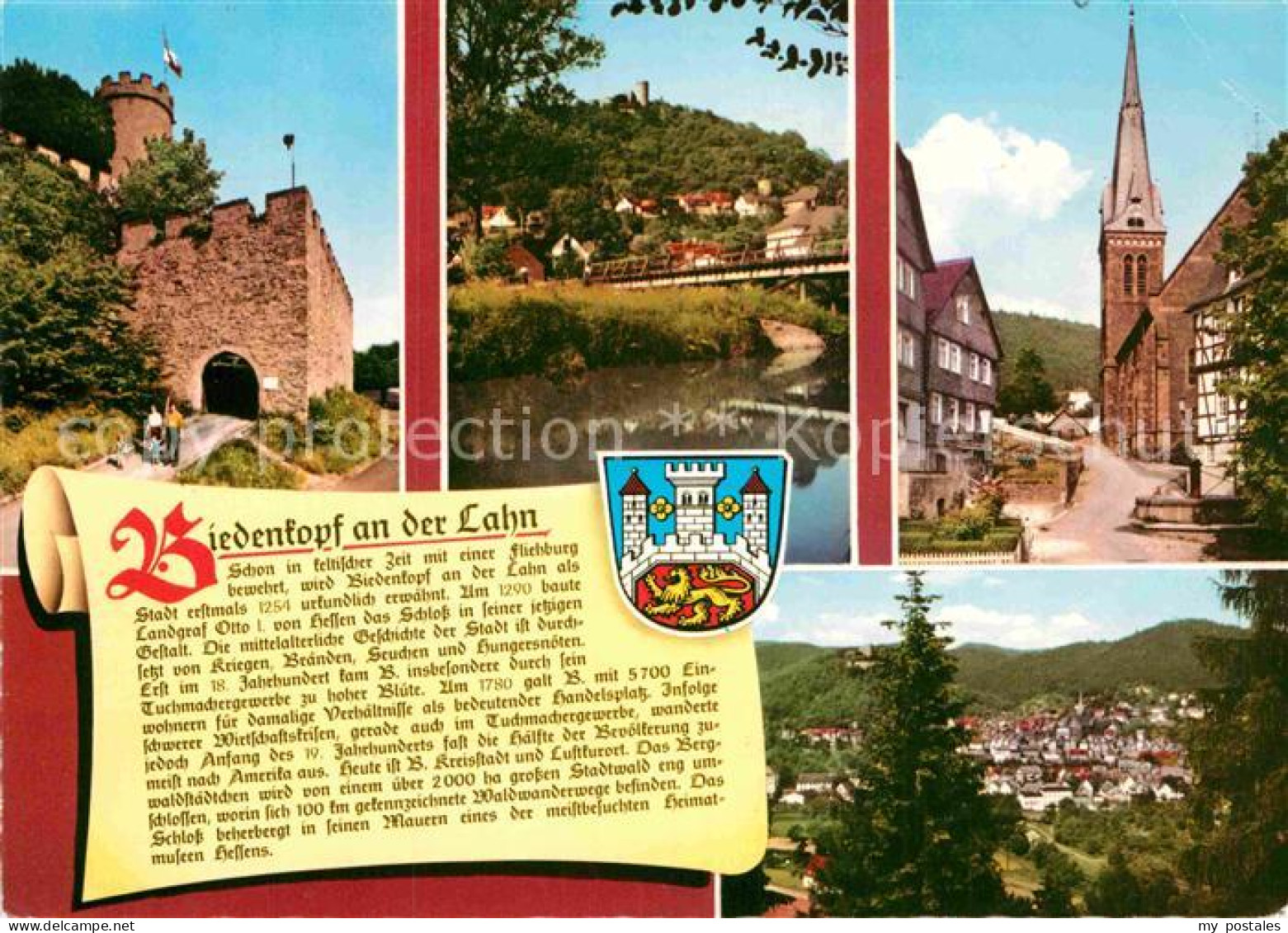 72895795 Biedenkopf Burg Partie An Der Lahn Kirche Wappen Geschichte Biedenkopf - Biedenkopf