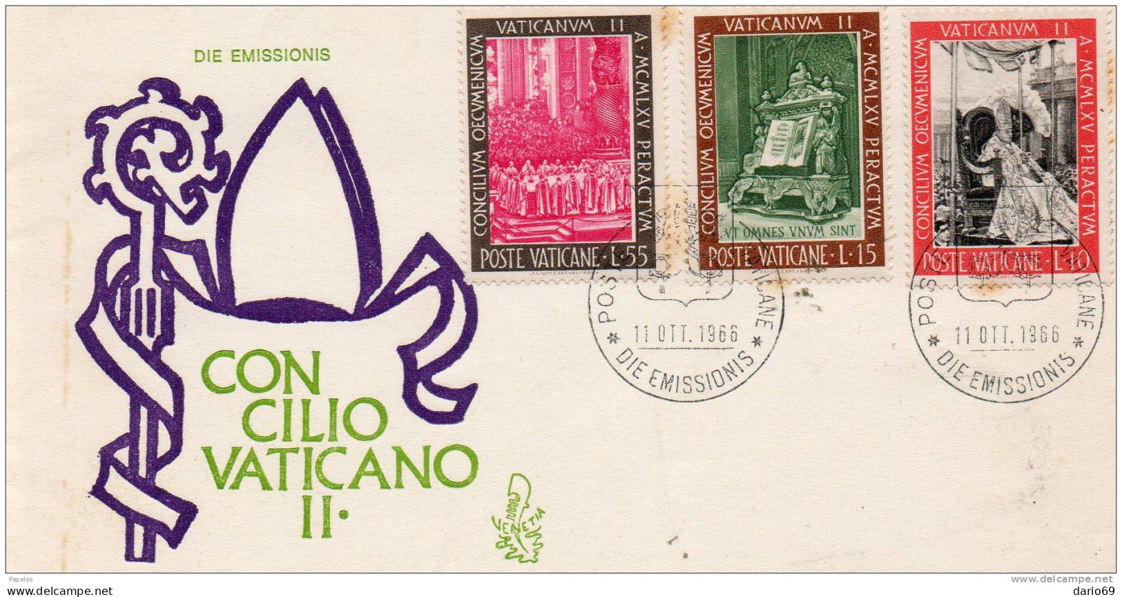 1966 POSTE VATICANE - Gebruikt