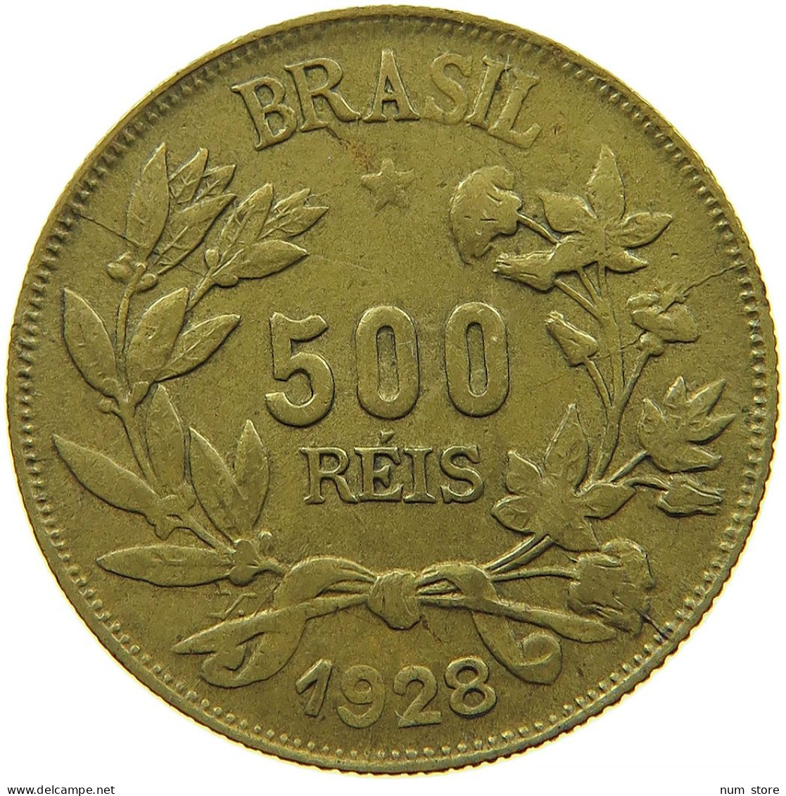 BRAZIL 500 REIS 1928 #s089 0123 - Brazil