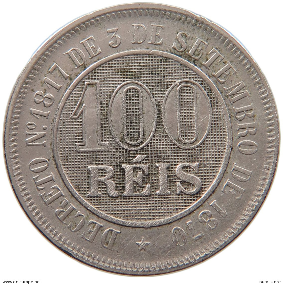 BRAZIL 100 REIS 1887 #s100 0005 - Brasile