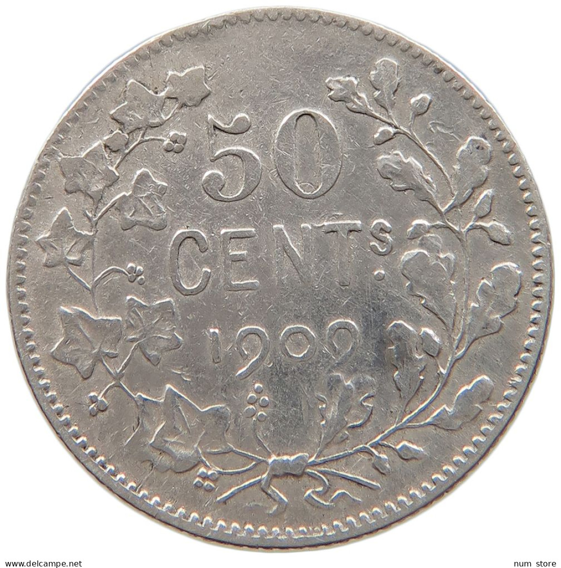 BELGIUM 50 CENTIMES 1909 BELGES #s101 0071 - 50 Cent