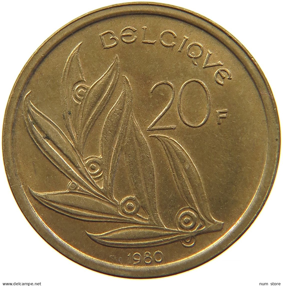 BELGIUM 20 FRANCS 1980 #s089 0247 - 20 Francs