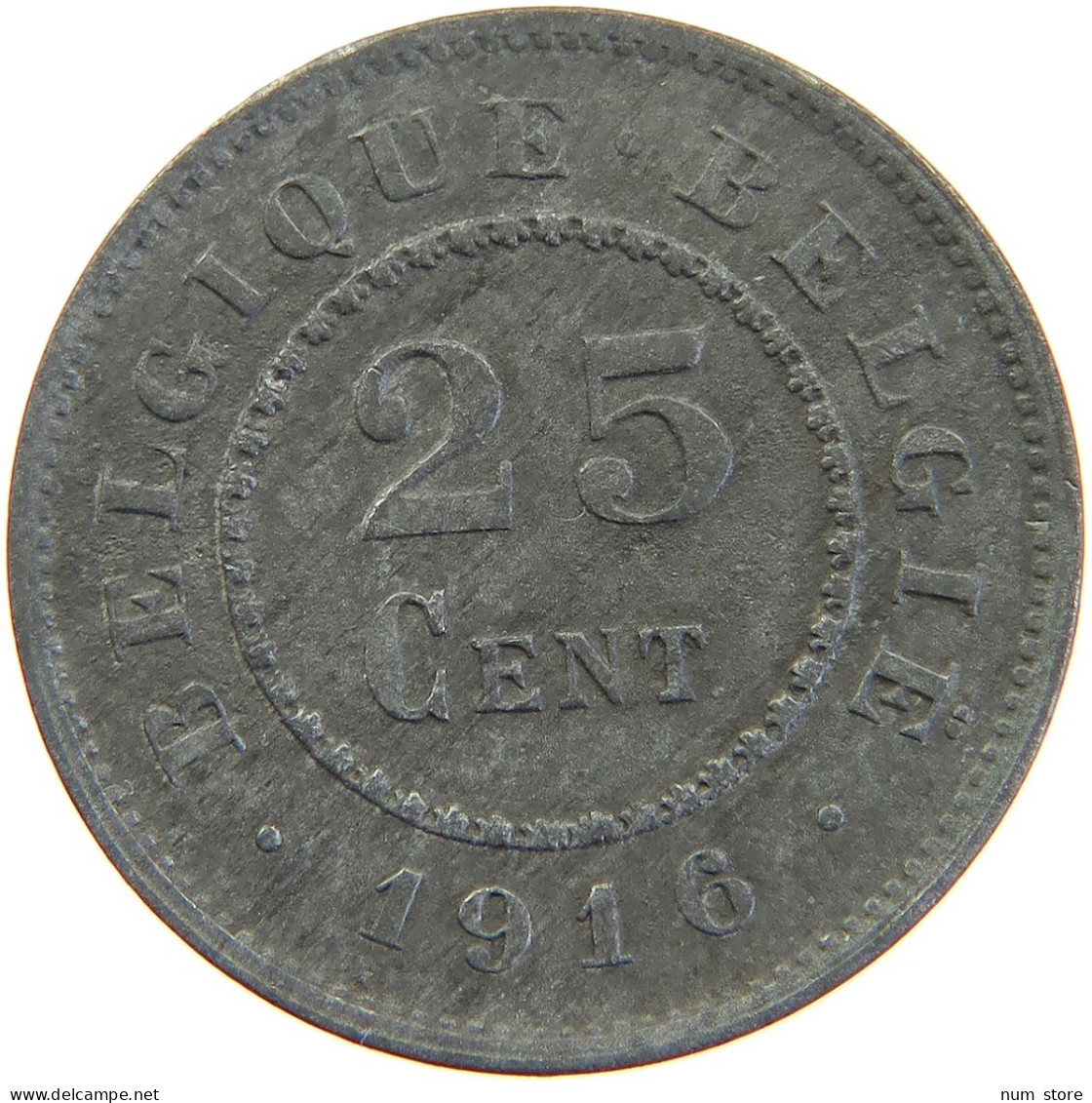 BELGIUM 25 CENTIMES 1916 #s092 0009 - 25 Cent