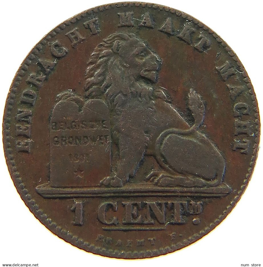 BELGIUM 1 CENTIME 1907 #s100 0437 - 1 Cent