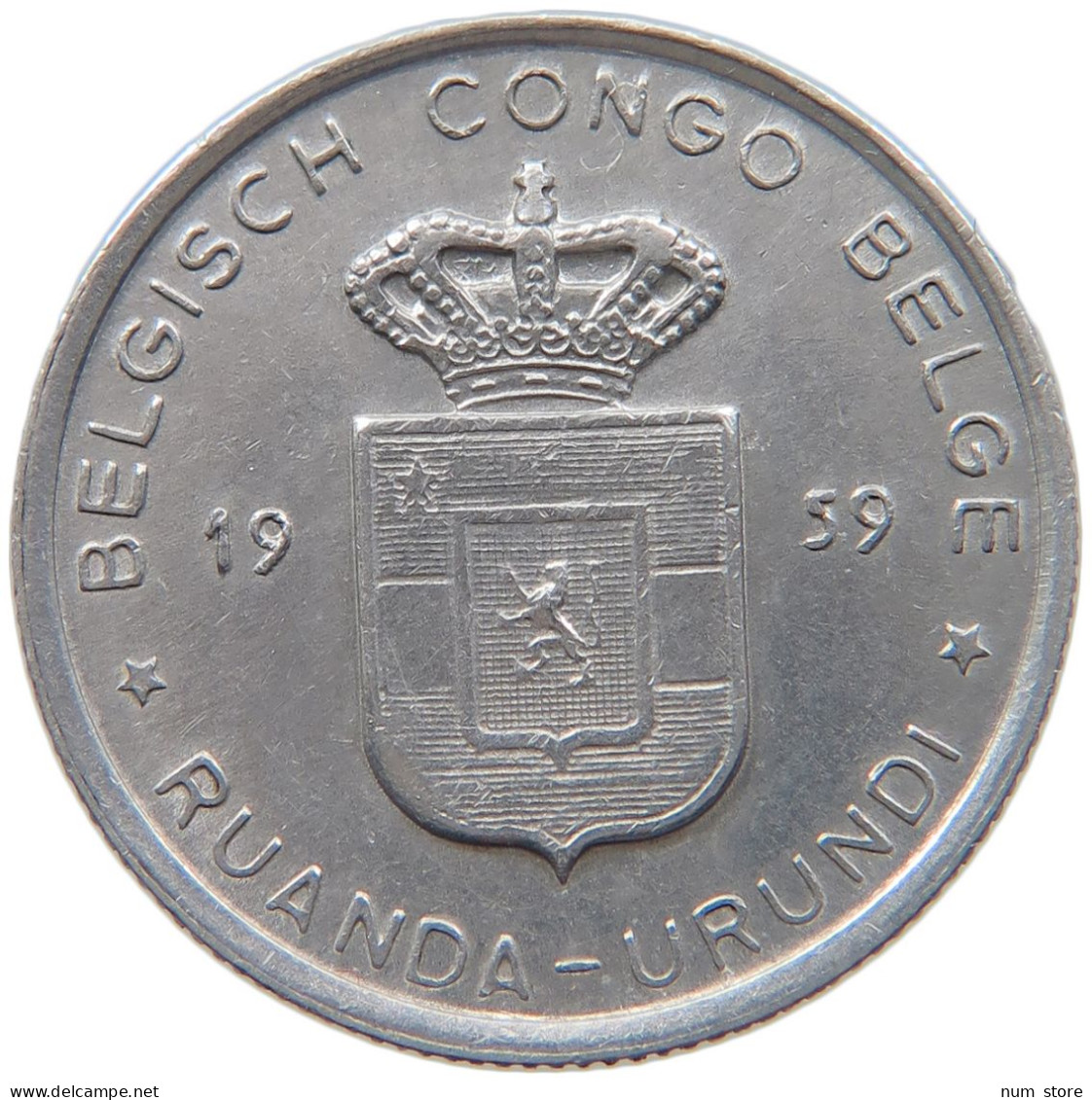 BELGIAN CONGO FRANC 1959 #s089 0533 - 1951-1960: Boudewijn I